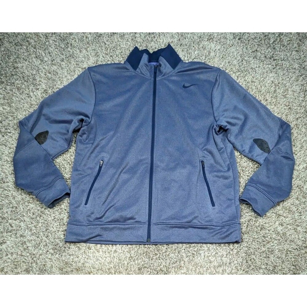Nike Roger Federer RF Premier Tennis Track Jacket Mens XL Steel Blue Full Zip